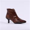 Wonders Flexfit Croc High Heel Boot - Cognac Croc